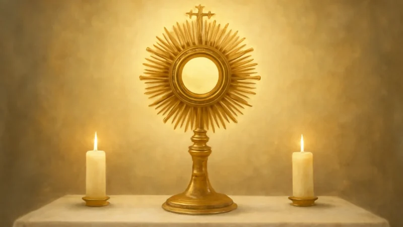 Oración al Santísimo Sacramento del Altar: Bendito Sea Dios